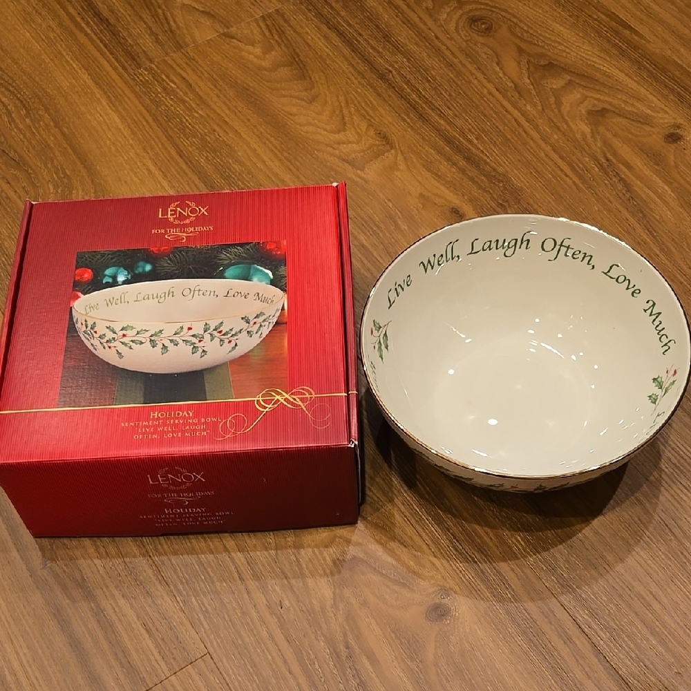 Lenox Holiday Bowl - Live Well, Laugh Often, Love Much